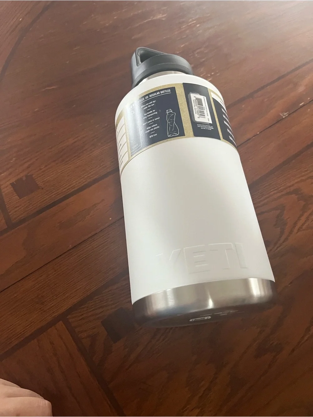 Yeti Rambler 64 oz Bottle in white with black cap